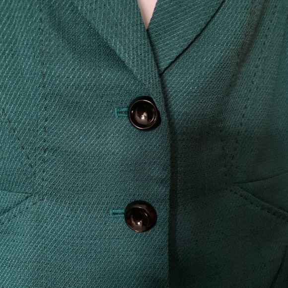 Jones New York Textured Blazer Jacket Green Black NWT Size 8 Jacket Only - Picture 2 of 7